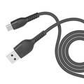Porodo PVC Type-C Cable 2.4m, Fast USB Type C Charging Cable, Data Sync, Super Durable, Compatible with LG, Samsung + ect and other Devices with type c interface - Black