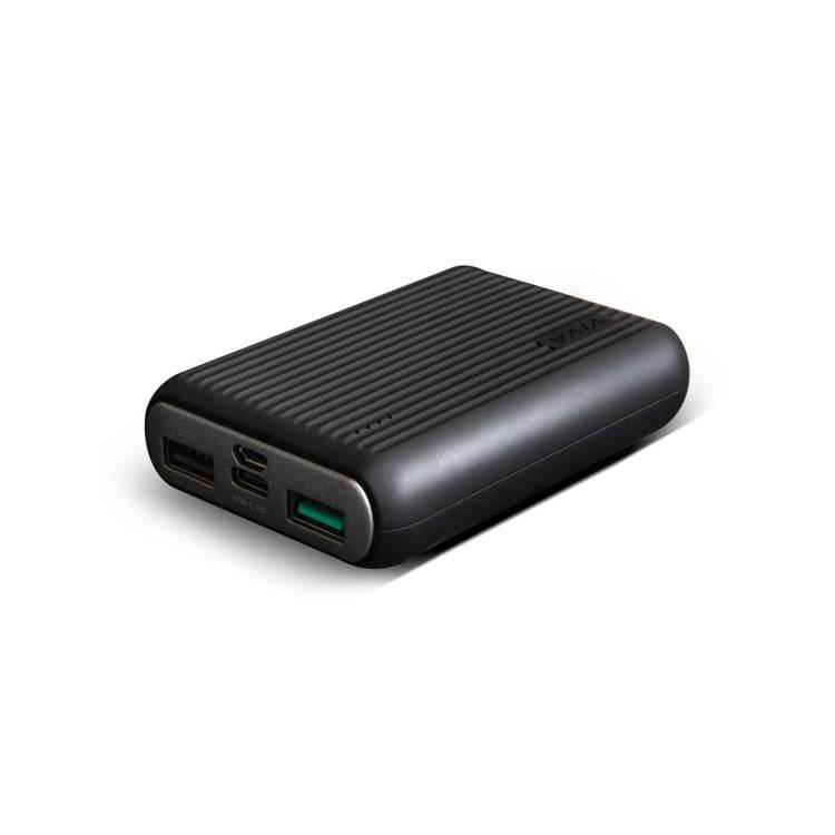 Viva Madrid Vimax Nuro PD Power Bank 10000mAh, Fast & Safe Charging, Compact Size Portable Powerbank, 3 Ports ( 2 USB-A & 1 USB-C ) - Black