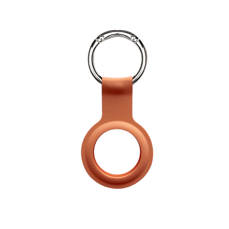 Devia Silicone Case with Key Ring Compatible with AirTag, Anti-Scratch Case, Protective Skin Cover, Easy to Carry Anti-Lost Holder Suitable for AirTag Bluetooth Tracker Orange