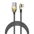 Porodo Zinc Alloy Right Angled 90 Degrees Type-C Cable
