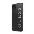 CG MOBILE Guess Multicolor Logo PC/TPU Glitter Case Compatible with iPhone 11 Pro, Soft TPU, Falls & External Impact Protection, Scratch Resistant, Officially Licensed - Black
