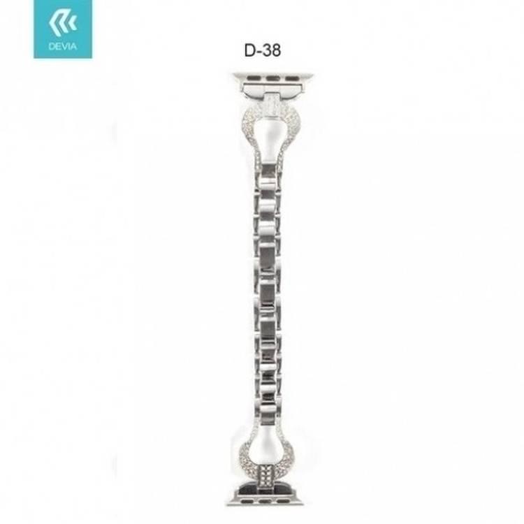 Devia Diamond Watch Band 42/44mm - Silver