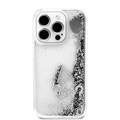 Guess HC Liquid Glitter Case with Charms Pattern - Silver - iPhone 15 Pro
