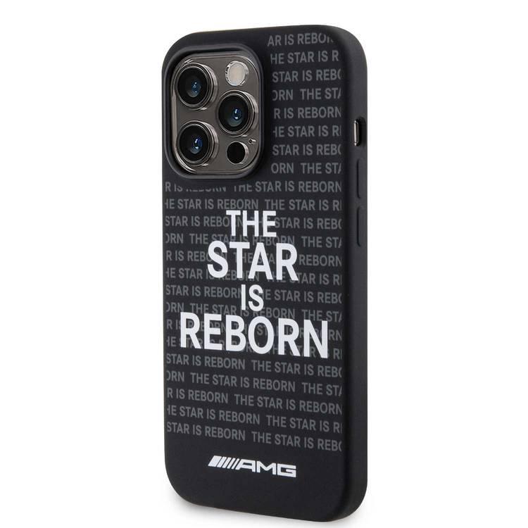 AMG iPhone 15 Pro For Silicone Case With The "The Star Is Reborn" Logo - Black