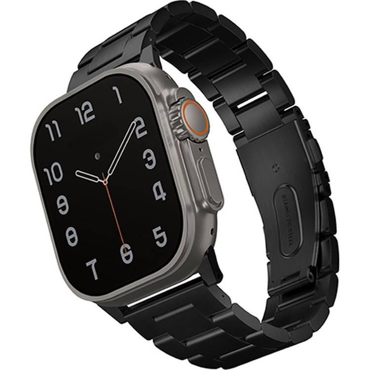 UNIQ Osta Apple Watch Steel Strap with Self-Adjustable Links - Midnight Black