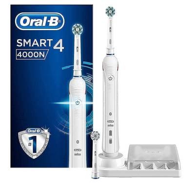 Oral-B Smart 4 4000N Rechargeable Tooth Brush With Bluetooth Connectivity - White