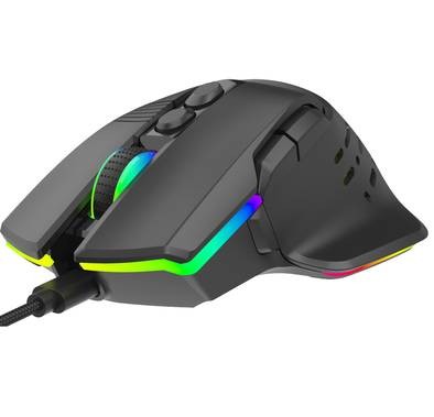 Porodo Gaming 9D Wired Mouse With 13 Modes RGB Light - Black