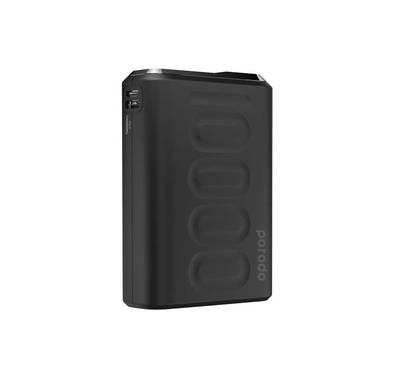 Porodo PD Portable Power Bank 10000mAh 20W Quick Charge 3.0 with Touch Sensor Power Button, LED Digital Display, Compact Design with USB-C PD Input & Output, Over-Heat