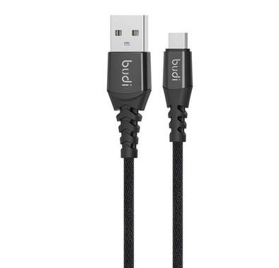 Budi Sync Micro USB Zinc Alloy Metal / USB 2.0 - Black