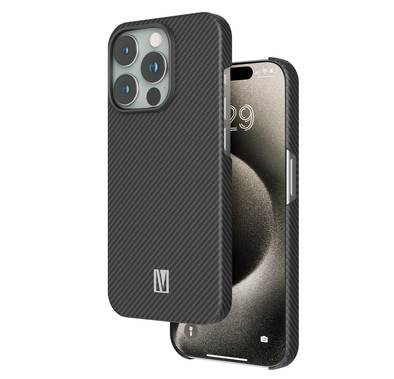 Levelo Sergei Ultra Slim Case - Aramid Fiber-iPhone 15 Pro Max  - Black