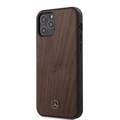CG Mobile Mercedes-Benz Genuine Wood Line Hard Case for Apple iPhone 12 Pro Max (6.7") Shock & Drop Protection Suitable with Wireless Chargers Officially Licensed Walnut Brown