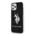 CG Mobile U.S. Polo Assn. PC/TPU Hard Case Big DH Logo for iPhone 12 Pro Max (6.7") Shock & Drop Protection Suitable with Wireless Chargers Officially Licensed Black