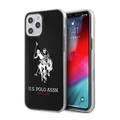 CG Mobile U.S. Polo Assn. PC/TPU Hard Case Big DH Logo for iPhone 12 Pro Max (6.7") Shock & Drop Protection Suitable with Wireless Chargers Officially Licensed Black