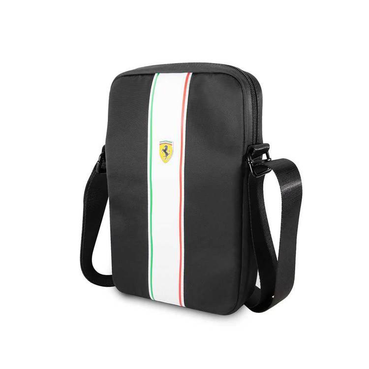 CG Mobile Ferrari Pista Nylon Metal Logo On Track Tablet Bag 10" Officially Licensed, Adjustable Shoulder Strap Suitable for Outdoor, Business, Office, School, Lightweight Slim