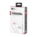 MEE Audio in-Ear Sports Headphones with Microphone and Remote - Coral and White