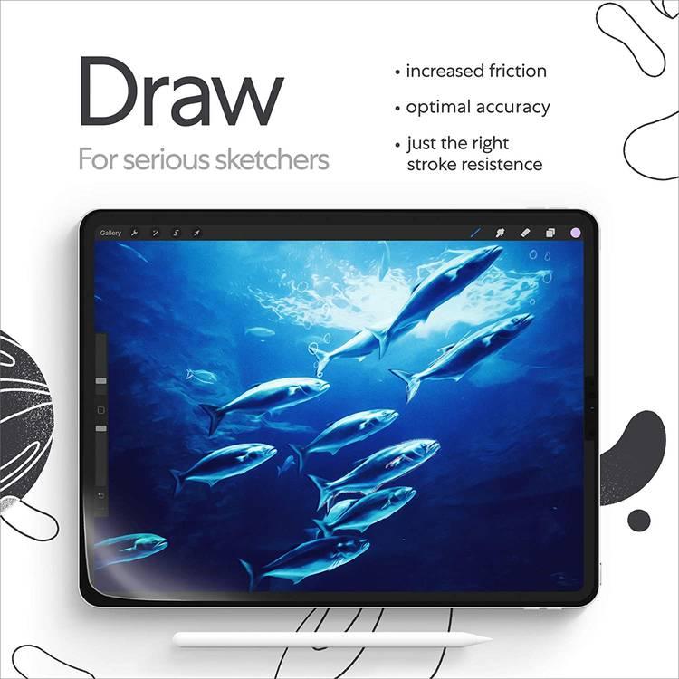 Paperlike Screen Protector Compatible for iPad 10.2" 2019 ( 2 Sheets ) Reduced Reflection, Paper Texture Simulation for Sketching / Drawing / Writing