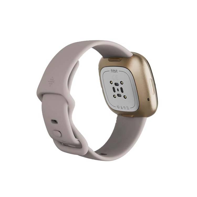Fitbit Sense Smartwatch - Lunar White/Soft Gold Stainless Steel 