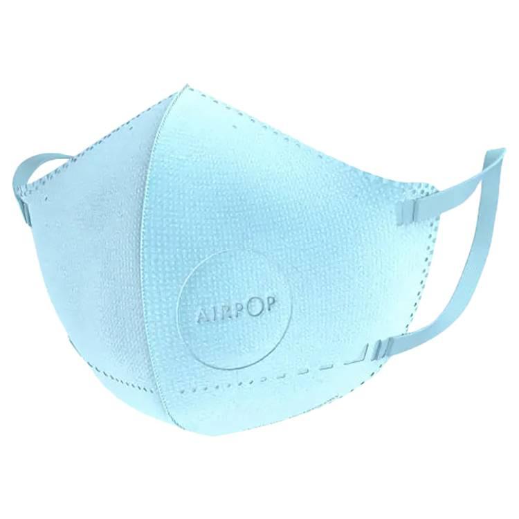 Airpop Pocket Reusable Face Mask, 4-Layer Filter Face Coverings, Contoured Fit Folding Adjustable Face Mask, Adult Face Masks (2pcs) for Pollutant Protection - Blue