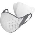 AIRPOP Active Reusable Face Mask, 5-Layer Filter Face Coverings for Sports, Contoured Fit, Folding Adjustable Face Mask, Adult Face Masks for Pollutant Protection - White/Grey