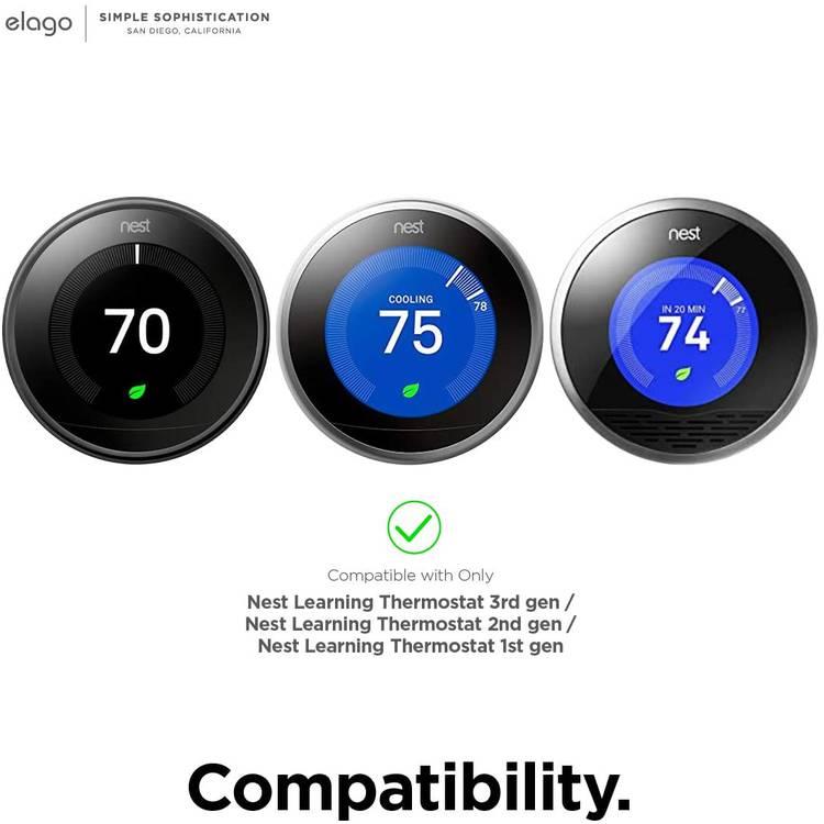 Elago Wall Plate Cover Suitable for Google Nest Thermostat Wall Plate Compatible with Nest Learning Thermostat 1st/2nd/3rd - White
