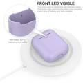 AhaStyle Premium Silicone Case Compatible for AirPods 1/2 Generation, Scratch Resistant, Drop Resistant, Dustproof and Absorbing Protective Cover - Lavender