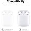 Elago Protective Silicone Skin Case Compatible with Apple AirPods 1/2 Generation, Front LED Visible & Supports Wireless Charging, Shock Resistant - Peach