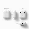 Elago Silicone Case Compatible with Apple AirPods 1 & 2 Generation, Supports Wireless Charging, Shock Resistant - White