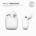 Elago Silicone Case Compatible with Apple AirPods 1 & 2 Generation, Supports Wireless Charging, Shock Resistant - White