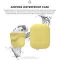 Elago Waterproof  Case For Apple AirPods 1&2 Generation, up to 1 meter (3.3 feet), Charge by Opening Bottom Cap, Layers of Protection, Dust & Water Proof Protective Cover Creamy Yellow