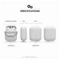 Elago Waterproof  Case For Apple AirPods 1&2 Generation, up to 1 meter (3.3 feet), Charge by Opening Bottom Cap, Layers of Protection, Dust & Water Proof Protective Cover White
