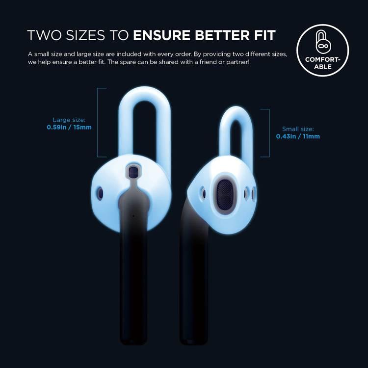 Elago Silicone Earpad For Apple AirPods 1/2 Generation, Two Sizes, Premium Silicone, Suitable for Jogging, Cycling, Gym and Other Fitness Activities