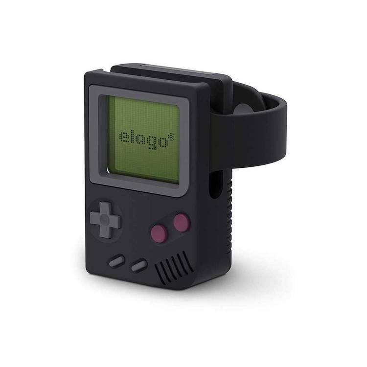 Elago W5 Stand With All types for Apple Watch Series, View Apple display through blast, Easy To Use, scratch-free silicone, Black