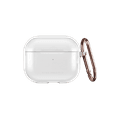 جراب فيفا مدريد كلار ماكس متوافق مع ايربودز 3 مع سلسلة مفاتيح برونزية ، مقاوم للخدش والسقوط ، غطاء سيليكون واقٍ مقاوم للأتربة وامتصاص مناسب لشواحن لاسلكية - شفاف