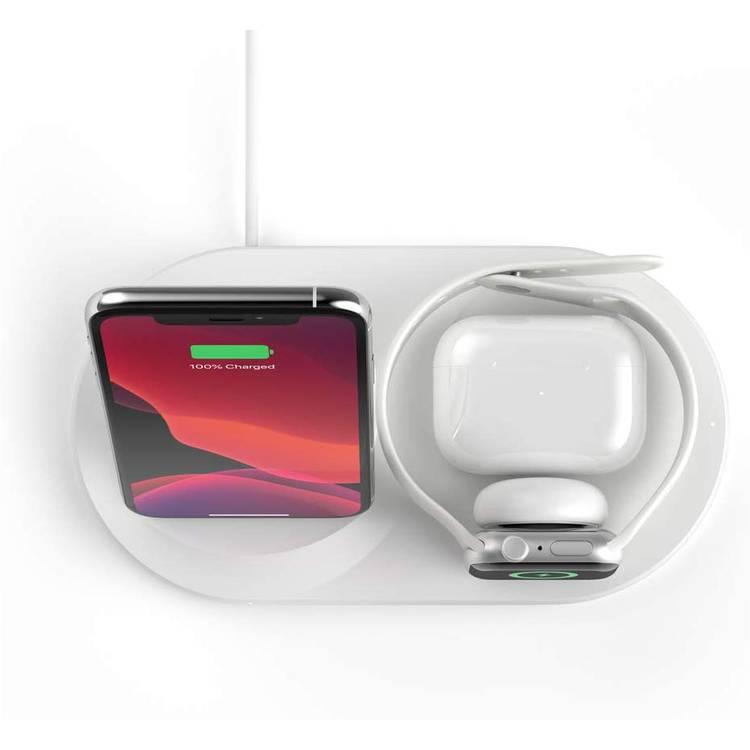 Belkin Wireless Charger WIZ001myWH 3 in 1 Wireless Charger 7.5W - White