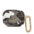 CG MOBILE Guess TPU Shinny Camouflage Case with Anti-Lost Ring Compatible for AirPods, Scratch & Drop Resistant Cover, Dustproof Protective Silicone Case