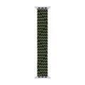 حزام حلقي منفرد مضفر من غرين ، تصميم مريح وسوار بديل مريح متوافق مع ساعة ابل 42/44ملم - أسود / أخضر