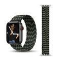 Green Lion Braided Solo Loop Strap, Ergonomic Design Fit & Comfortable Replacement Wrist Band Compatible for Apple Watch 42/44mm -  Black/Green Lion