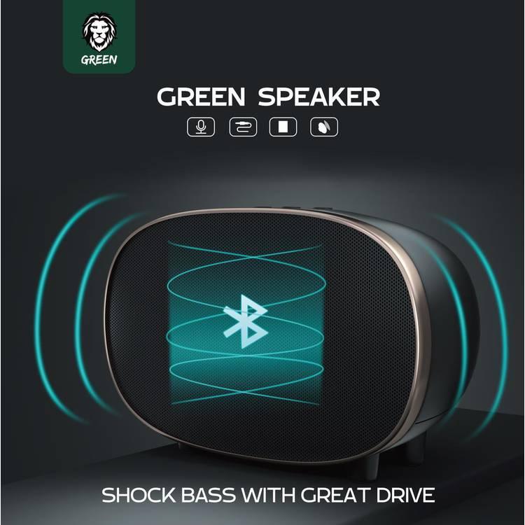 Green Lion Milan HiFi Smart Wireless Bluetooth Speaker, Musical Glass 3G Speaker, Simple & Excellent Sound, Shock Bass with Great Drive - Black