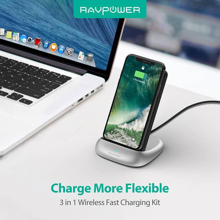 RAVPower RP-PB106-BK Wireless Charging Power Bank, 5000mAh, 5W