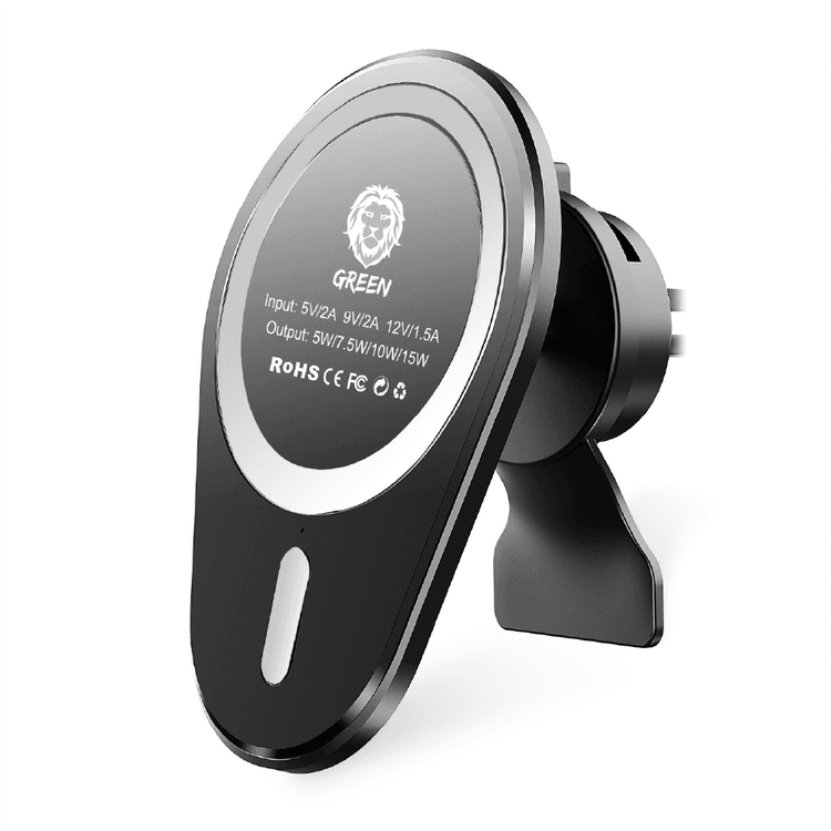 15W Wireless Magnetic Car Charger Mount Stick-on-Holder