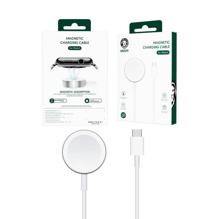 Green Lion Magnetic Fast Charger to Type-C cable for Apple Watch