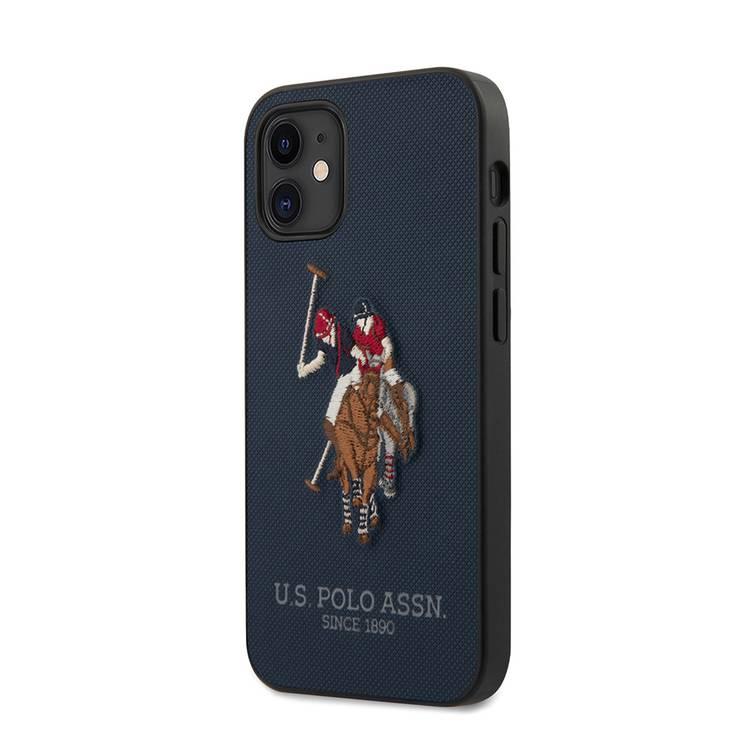 CG MOBILE U.S.Polo Assn. PU Hard Case Polo Embroidery Compatible for iPhone 12Mini(5.4")Shock Resistant,Scratches Resistant Back Cover,Easy Access to All Ports Suitable - Black