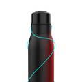 Green Lion Vacuum Flask Stainless Steel Water Bottle 500ml / 17oz with Strap, Aqua Max Double Vacuum Wall, Smudge Resistant, Scratch Defense & Condensation Proof - Black