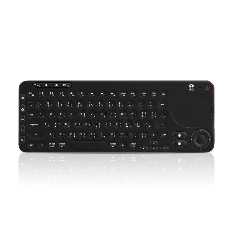 Green Lion Dual Mode Portable Wireless Bluetooth Keyboard ( English / Arabic ) with Precision Touch Pad Compatible for Windows 8/10, Android, Mac OS, Comfort Design