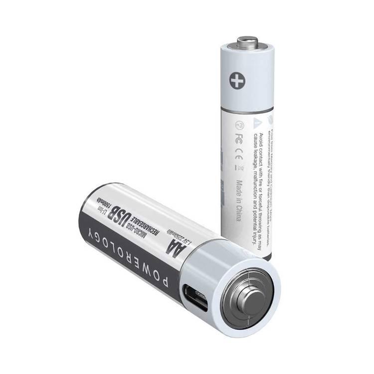 Batterie Rechargeable USB AA 1.5V 1500mAh Li-Ion