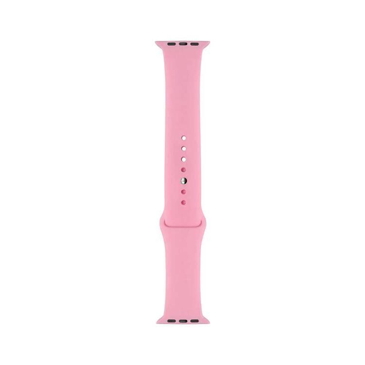 iGuard by Porodo Silicone Watch Band, Fit & Comfortable Replacement Wrist Band, Adjustable Straps Compatible for Apple Watch 44mm / 42mm - Light Pink