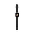 iGuard by Porodo Silicone Watch Band, Fit & Comfortable Replacement Wrist Band, Adjustable Straps Compatible for Apple Watch 44mm / 42mm - Black