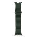 iGuard by Porodo Leather Watch Band, Fit & Comfortable Replacement Wrist Band, Adjustable Straps Compatible for Apple Watch 38/40mm - Green