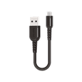 Porodo Metal Braided Type-C Cable 0.25m, Fast USB Type C Charging Cable, Data Sync, Super Durable, Compatible with LG, Samsung + ect and other Devices with type c interface - Black