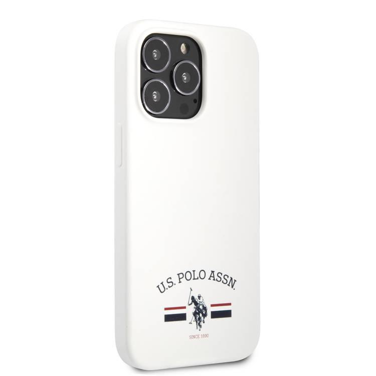 CG MOBILE U.S. Polo Assn. Liquid Silicone Flag Logo USPA Compatible for iPhone 13 Pro Max (6.7") Shock Absorption, Anti-Scratch, Easy Access to All Ports, & Drop Resistant Protective Back Cover Suitable with Wireless Charging Officially Licensed